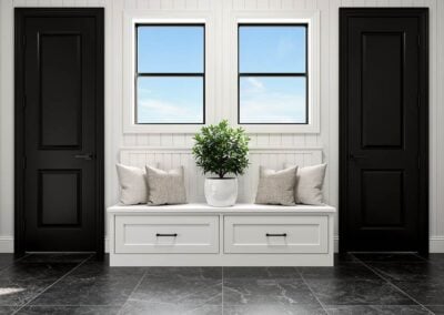 peterson closet works built in entryway cabinetry